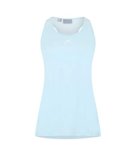 Womens/ladies Spirit Scoop Neck Tank Top Blue Head