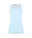 Womens/ladies Spirit Scoop Neck Tank Top Blue Head-1