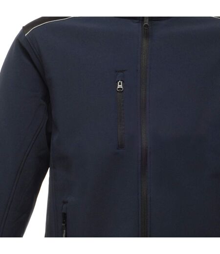 Regatta Mens Sandstorm Hardwearing Workwear Softshell Jacket (water Repellent) (Navy/Black) (UTRW1216)