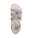 Womens/ladies Reggae Stretch Flex Slim Sandals Taupe Skechers-4