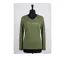 Mayflower NERVAL4 : Tee-shirt femme manches longues vert olive avec petit col V-3
