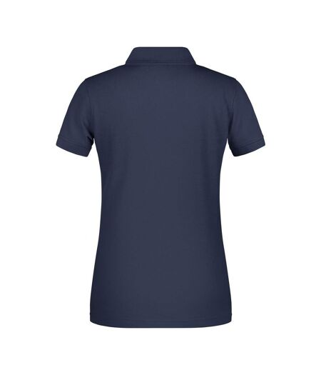 Polo Bio Workwear Femme Bleu Marine James And Nicholson