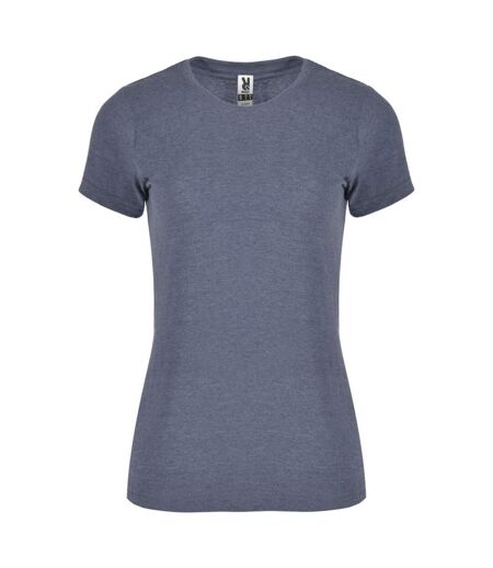 T-shirt fox femme bleu denim Roly