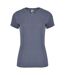 T-shirt fox femme bleu denim Roly