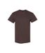 Mens Heavy Cotton T-shirt Dark Chocolate Gildan-1
