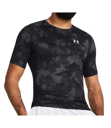 T-shirt de Compression Noir/Gris Homme Under Armour Printed - XL