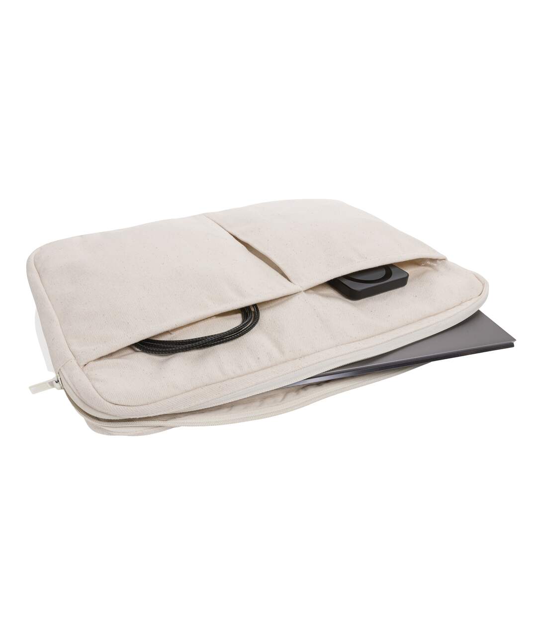 Laluka recycled cotton aware laptop sleeve one size off white XD Collection-2