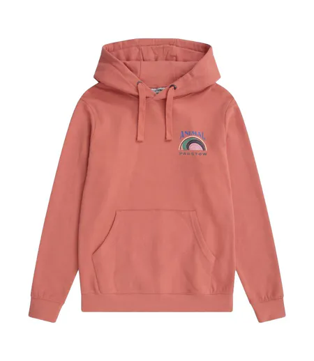 Womens/ladies Maya Padstow Hoodie Pink Animal