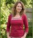 T-shirt Manches Longues Femme 100% Coton Fuchsia – Confort Absolu-1