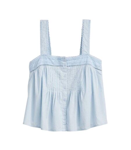 Womens/ladies Square Neck Camisole Beautiful Blue Levis