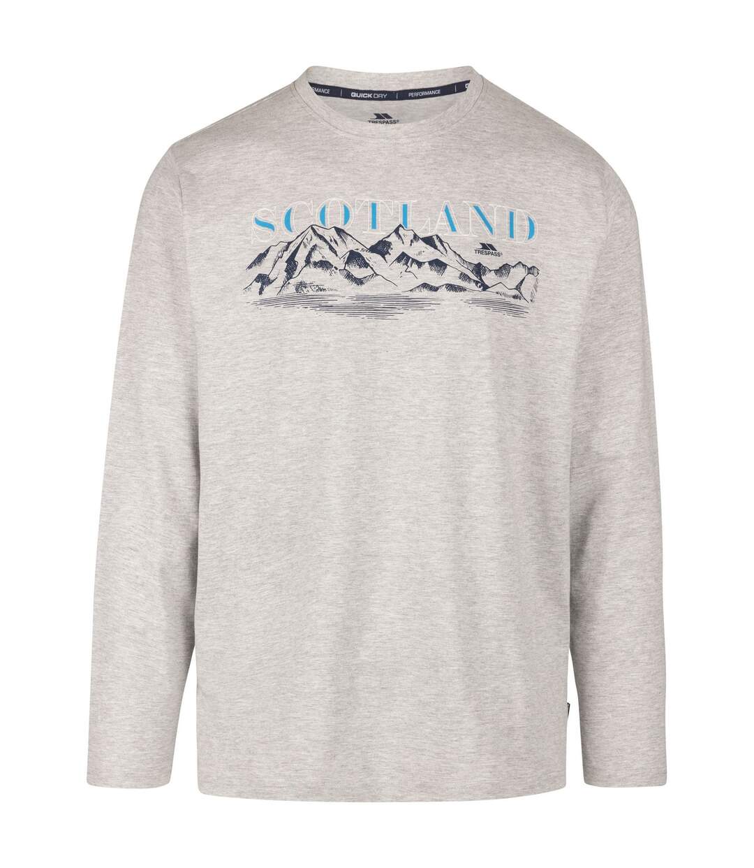 Mens Paral Printed T-shirt Grey Marl Trespass-1