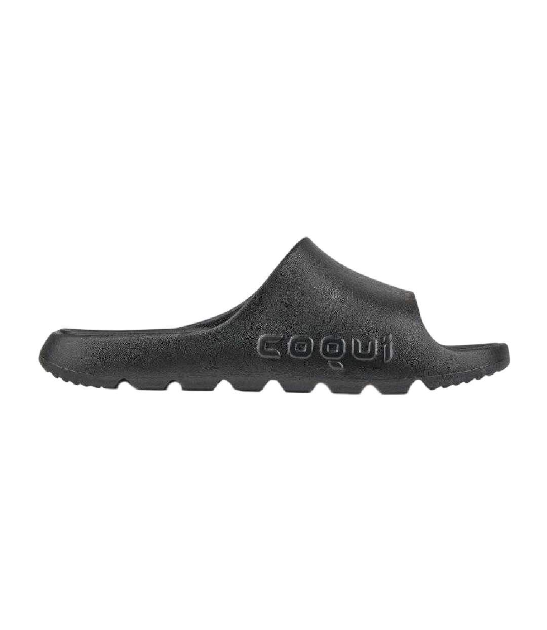 Mens Lou Minimalist Summer Flat Slides Black Coqui-1