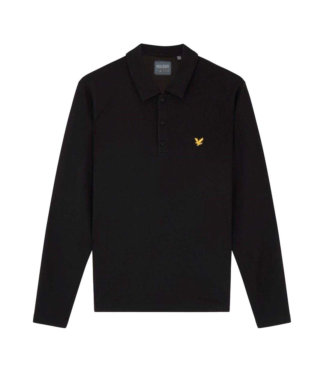 Polo Manches Longues Motif/style Logo Brodé Homme Noir Lyle & Scott-2
