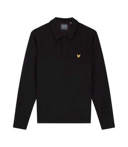 Polo Manches Longues Motif/style Logo Brodé Homme Noir Lyle & Scott