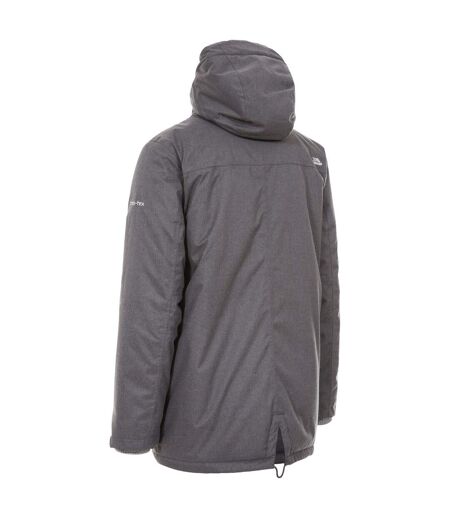 Mens Glover Waterproof Jacket Dark Grey Marl Trespass
