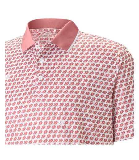 Polo blanc/rouge homme puma love
