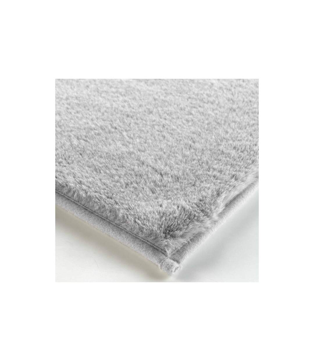 Tapis Imitation Fourrure Feline 90x60cm Gris-2
