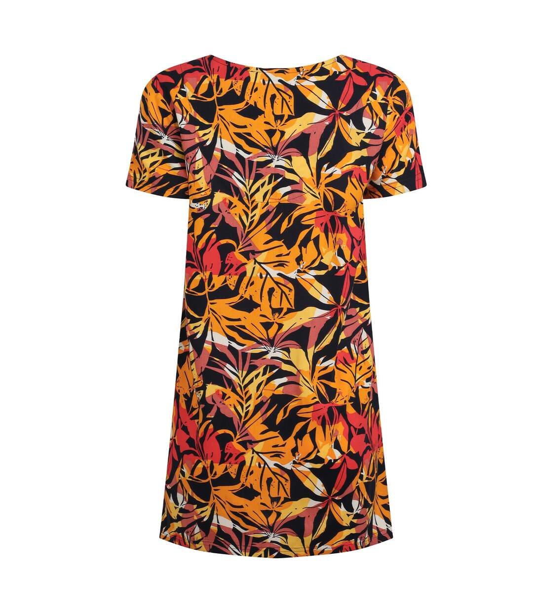 Womens/ladies nuri printed eco liva tunic caramel Weird Fish-2