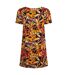 Womens/ladies nuri printed eco liva tunic caramel Weird Fish-2