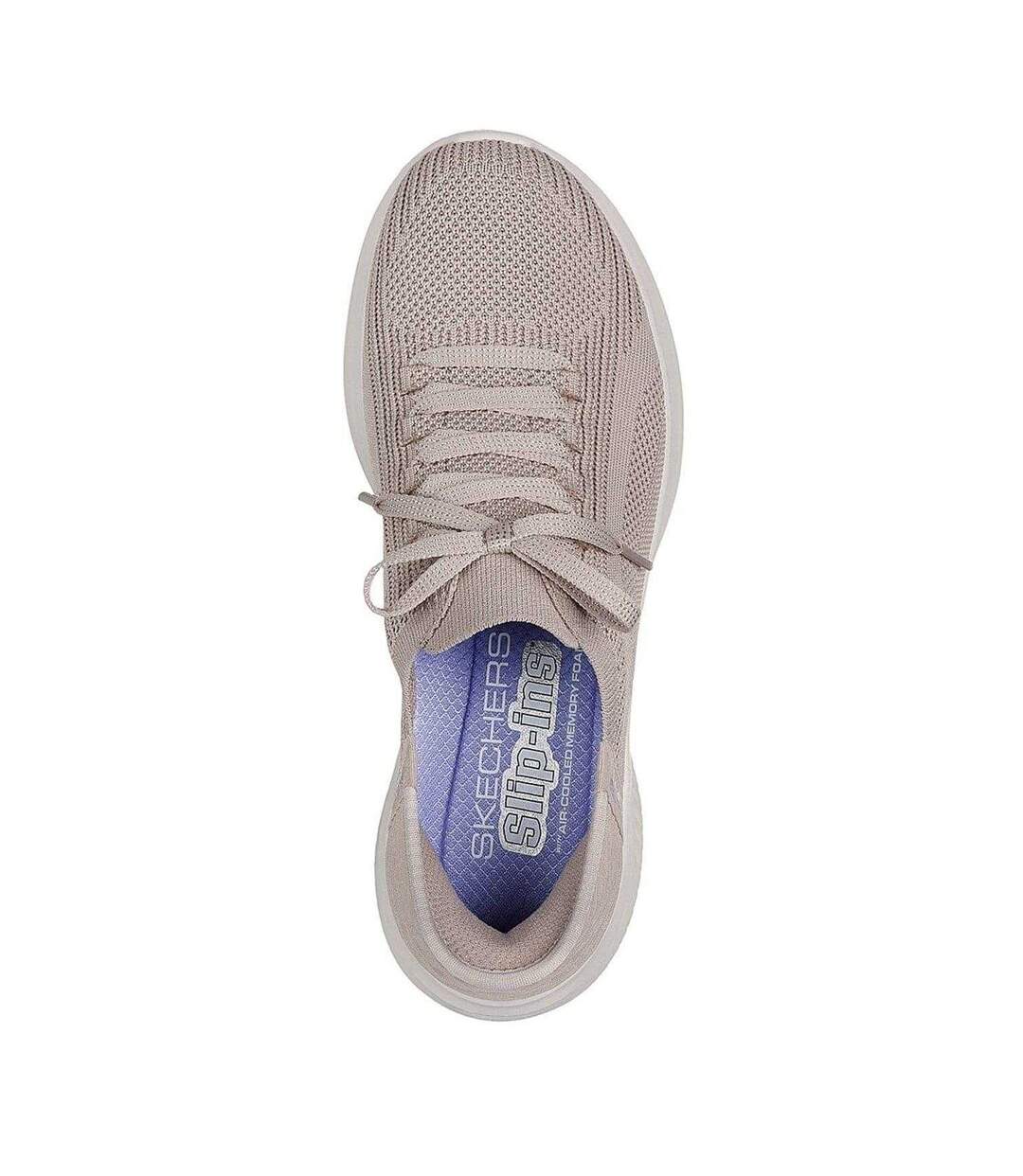Womens/ladies Ultra Flex 3.0 Brilliant Trainers Beige Skechers-3