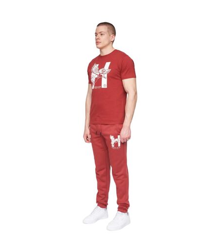 Mens curveball sweatpants deep red Henleys