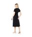 Womens/ladies pleat front midi dress black Principles