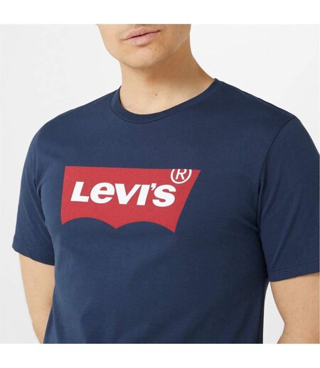 T-shirt Motif/style Aile De Chauve-souris Et Logo Homme Bleu Marine Levis