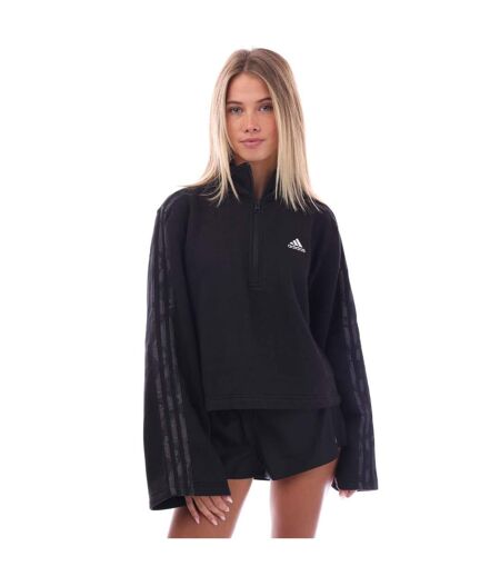 Sweat À Capuche Style 3 Rayures Femme Noir Adidas