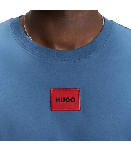 T-shirt Motif/style Logo Sur Poitrine Diragolino Homme Bleu Moyen Hugo