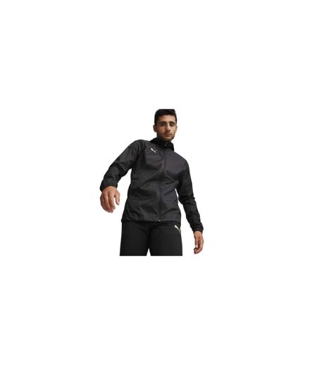 Mens Teamfinal Waterproof Lightweight Anorak  Black Puma