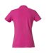 Womens/ladies Plain Polo Shirt Bright Cerise Clique-2