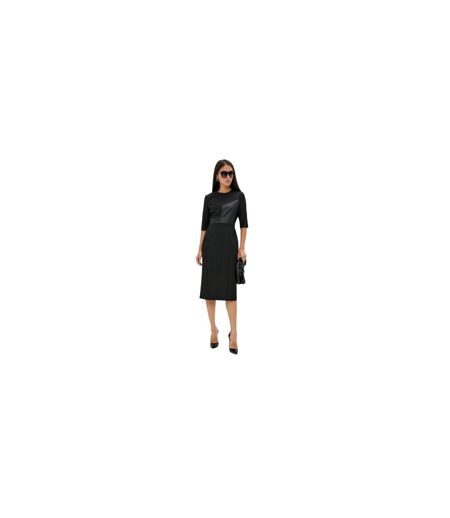 Robe Mi-longue Motif/style Asymétrique Dezona Femme Noir Boss