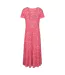 Womens/ladies Sardinia Floral Tiered Dress Bright Pink Mountain Warehouse-2