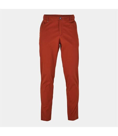 Mens Cotton Slim Chinos Mid Red Boss