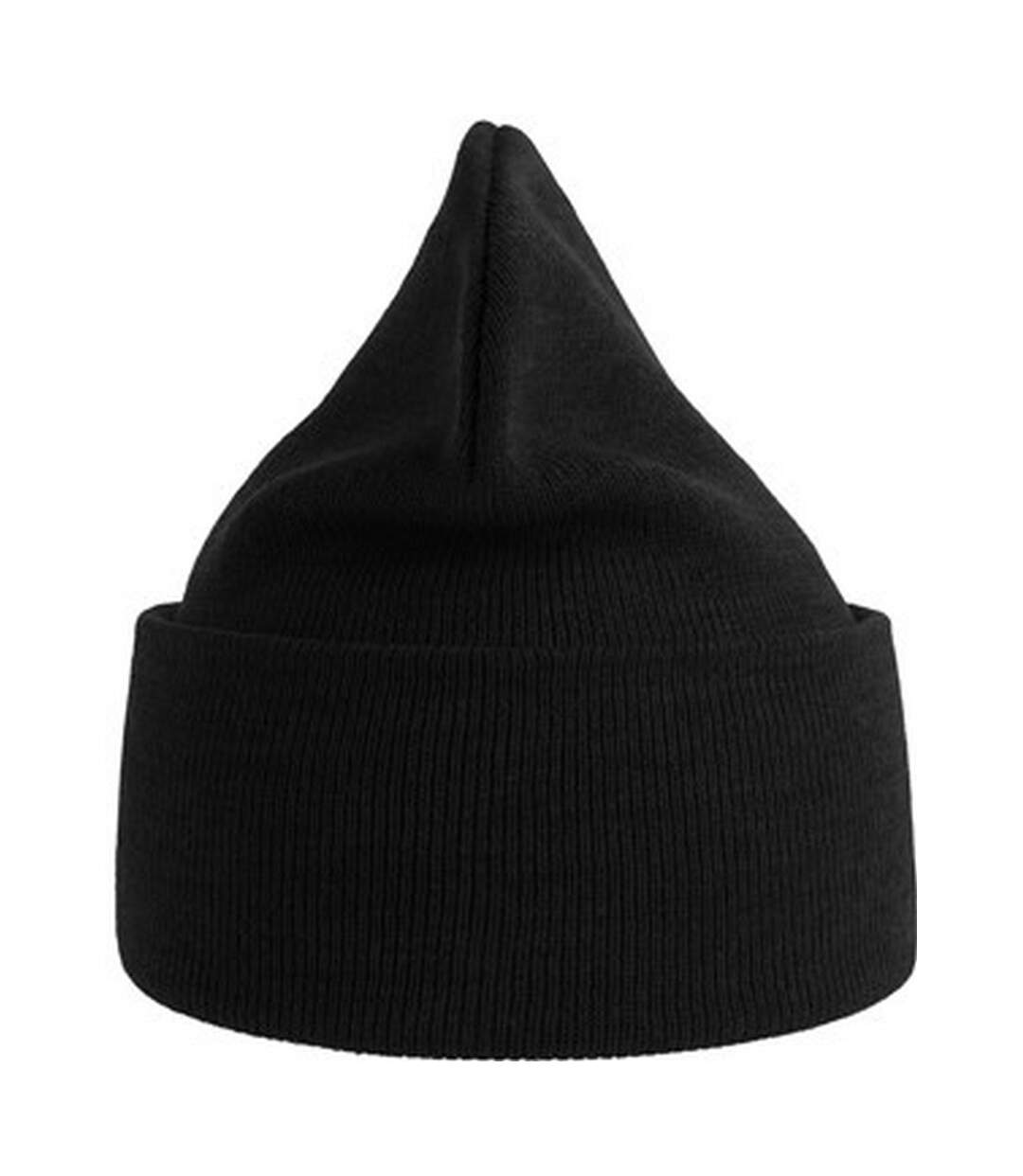 Unisex adult pure recycled beanie black Atlantis-2