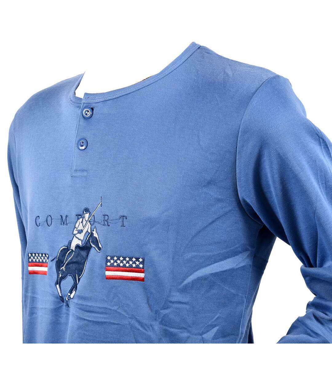 Pyjama Homme Long SWEET SECRET C2709 POLO CONFORT BLEU