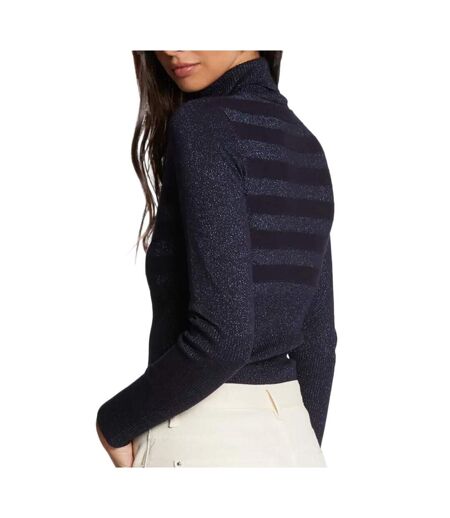 Pull Marine Brillant Femme Morgan Mentosa - S