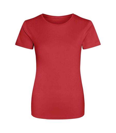 T-shirt de sport femmes rouge feu AWDis