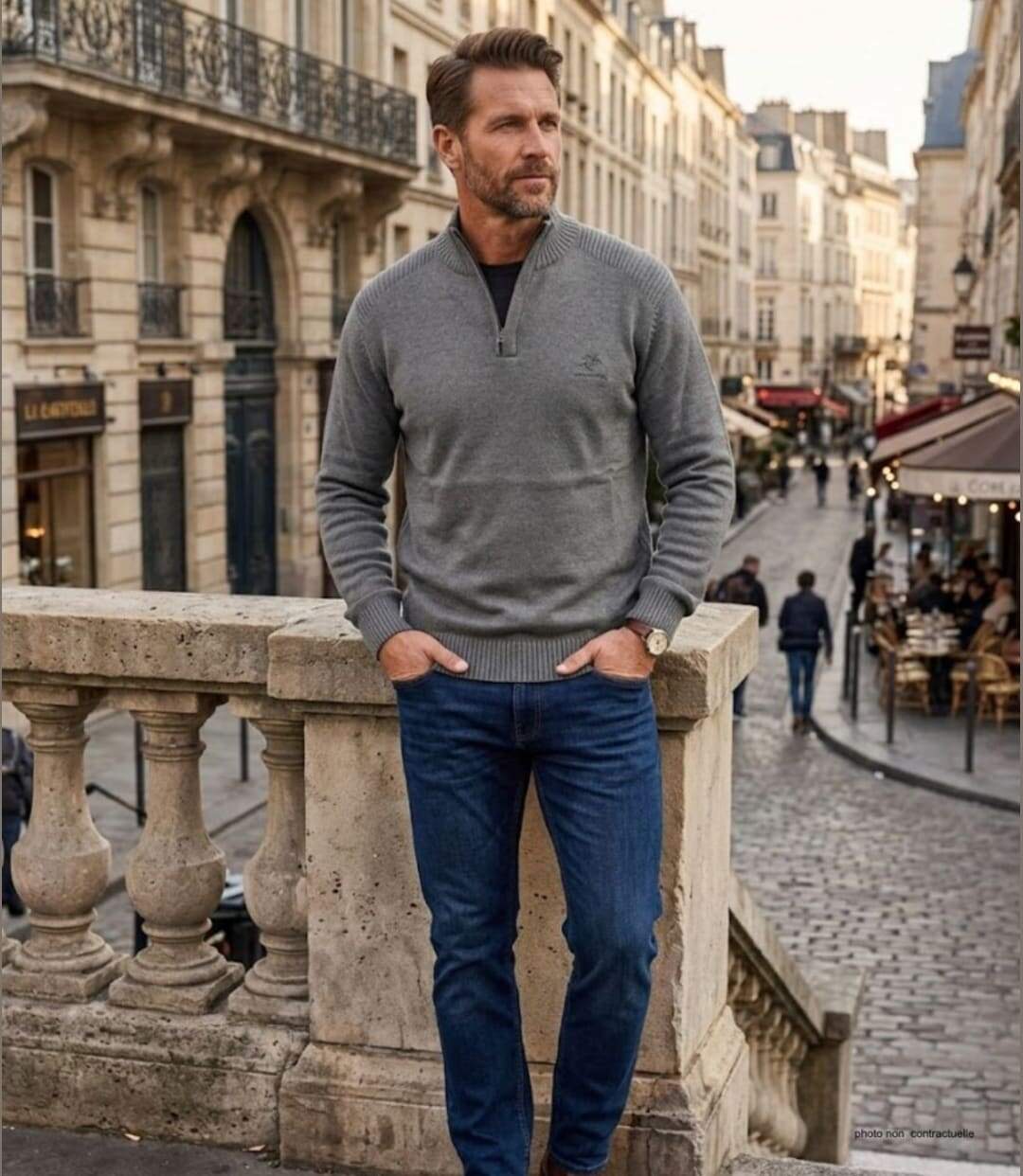 Pull camionneur col montant zippé PLAYER4T-4