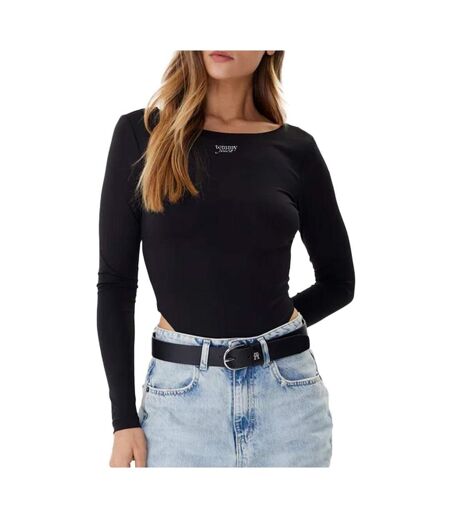 Body noir femme tommy hilfiger silver