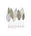 Déco Murale en Métal Foglie 87cm Argent & Or-1