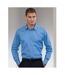 Russell Collection Mens Easy Care Tailored Poplin Shirt (Corporate Blue)
