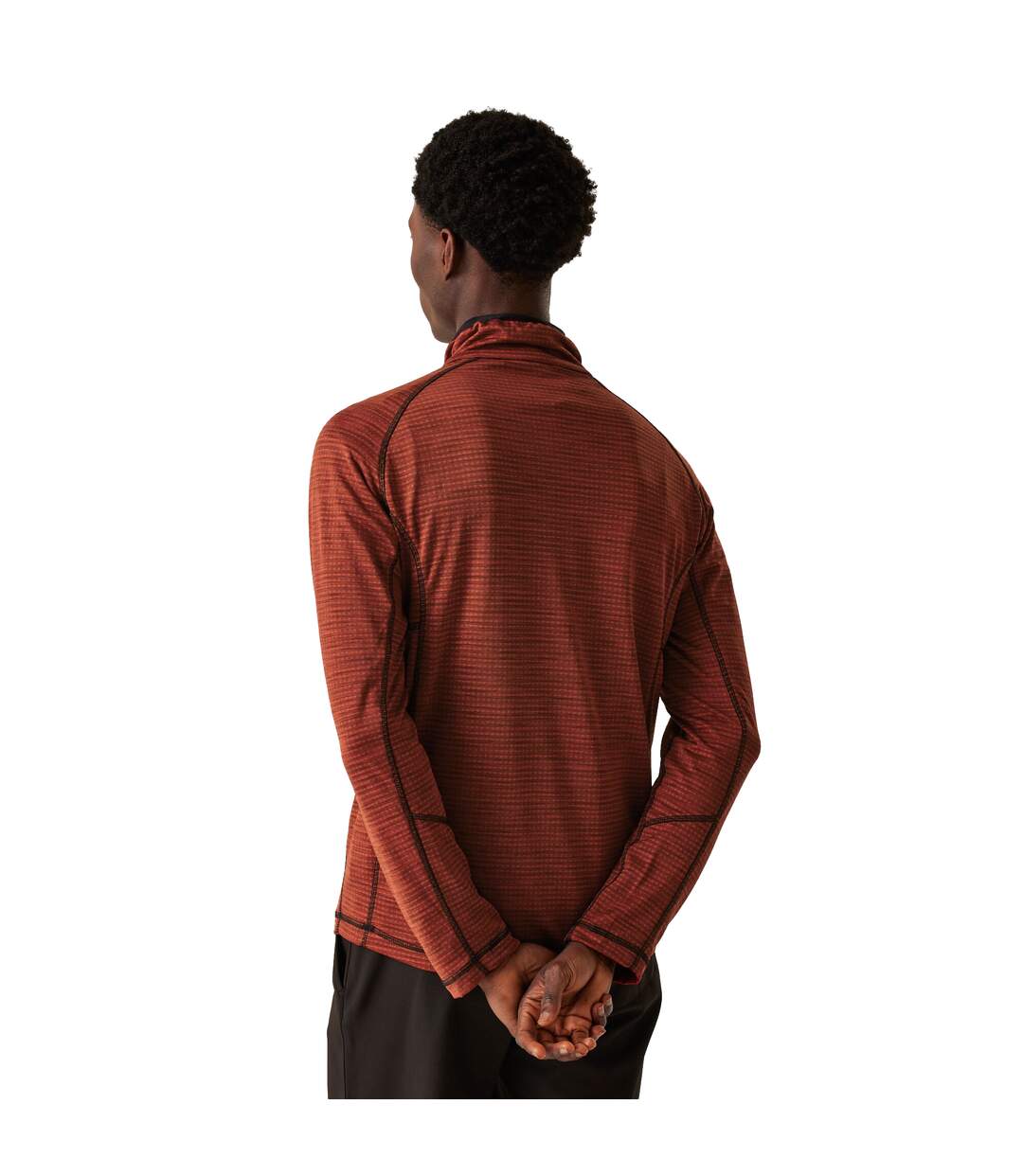 Mens yonder ii half zip fleece top red ochre Regatta