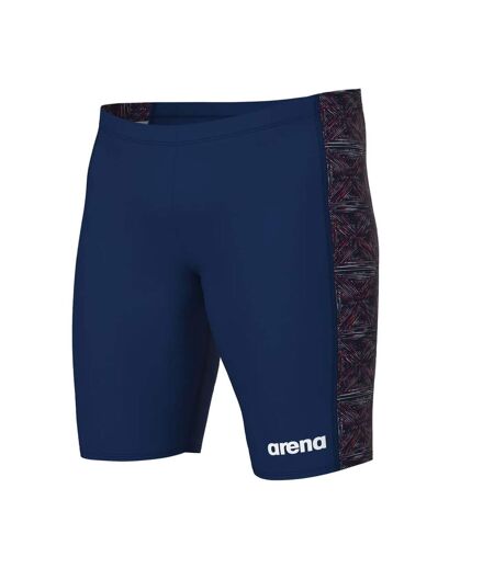 Mens jammer abstract tiles swim shorts navy/red Arena