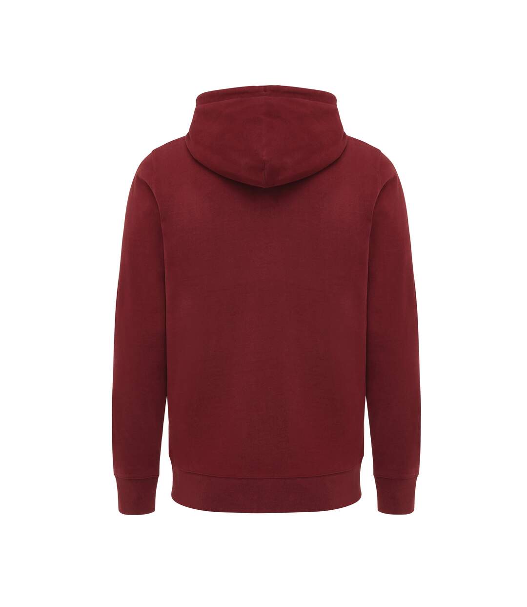 Unisex adult abisko recycled cotton full zip hoodie burgundy Iqoniq-2