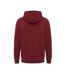 Unisex adult abisko recycled cotton full zip hoodie burgundy Iqoniq-2