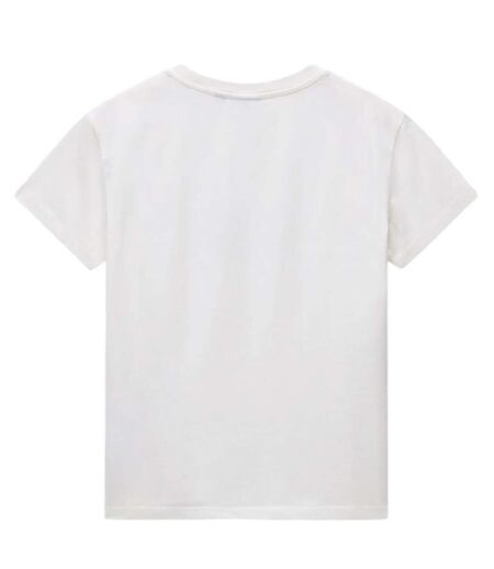 T-shirt Motif/style Logo Rectangulaire Femme Blanc Napapijri