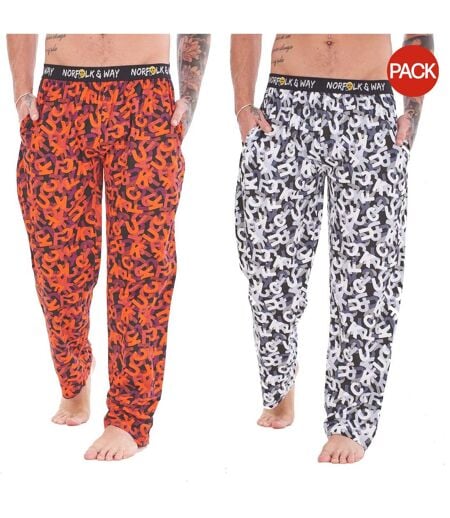 Pantalons De Détente Motif/style Fantaisie Homme Orange Blanc Noir Norfolk & Way