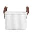 Lot de 3 Paniers de Rangement Velours Côtelé 36cm Blanc-5