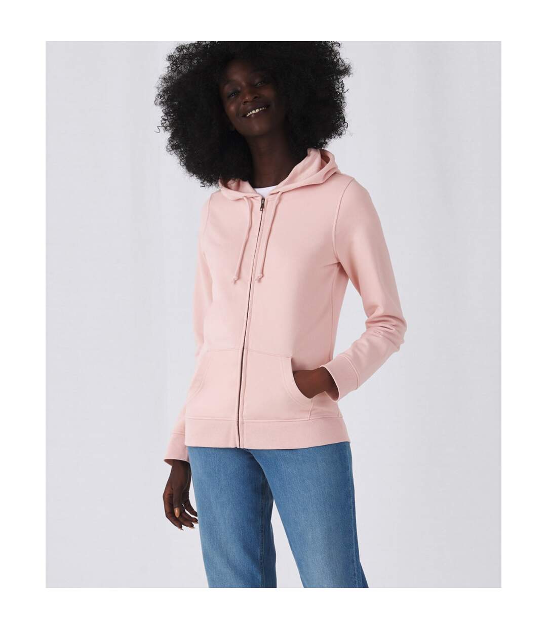 Veste à capuche femme rose B&C